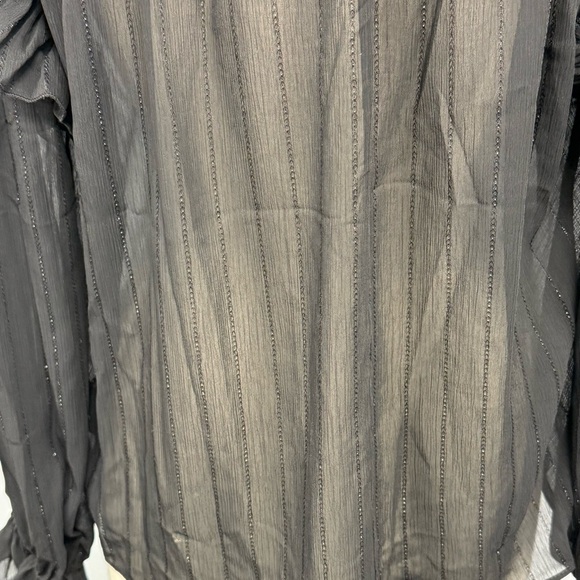 NWT Fate Sheer Black Lace Blouse M Whimsigoth Witchcore Edwardian Vampire Top - Picture 12 of 13